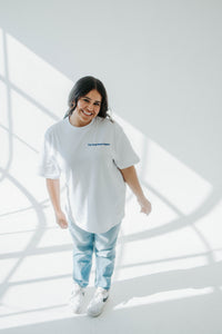 HE RESTORES MY SOUL TEE IN WHITE