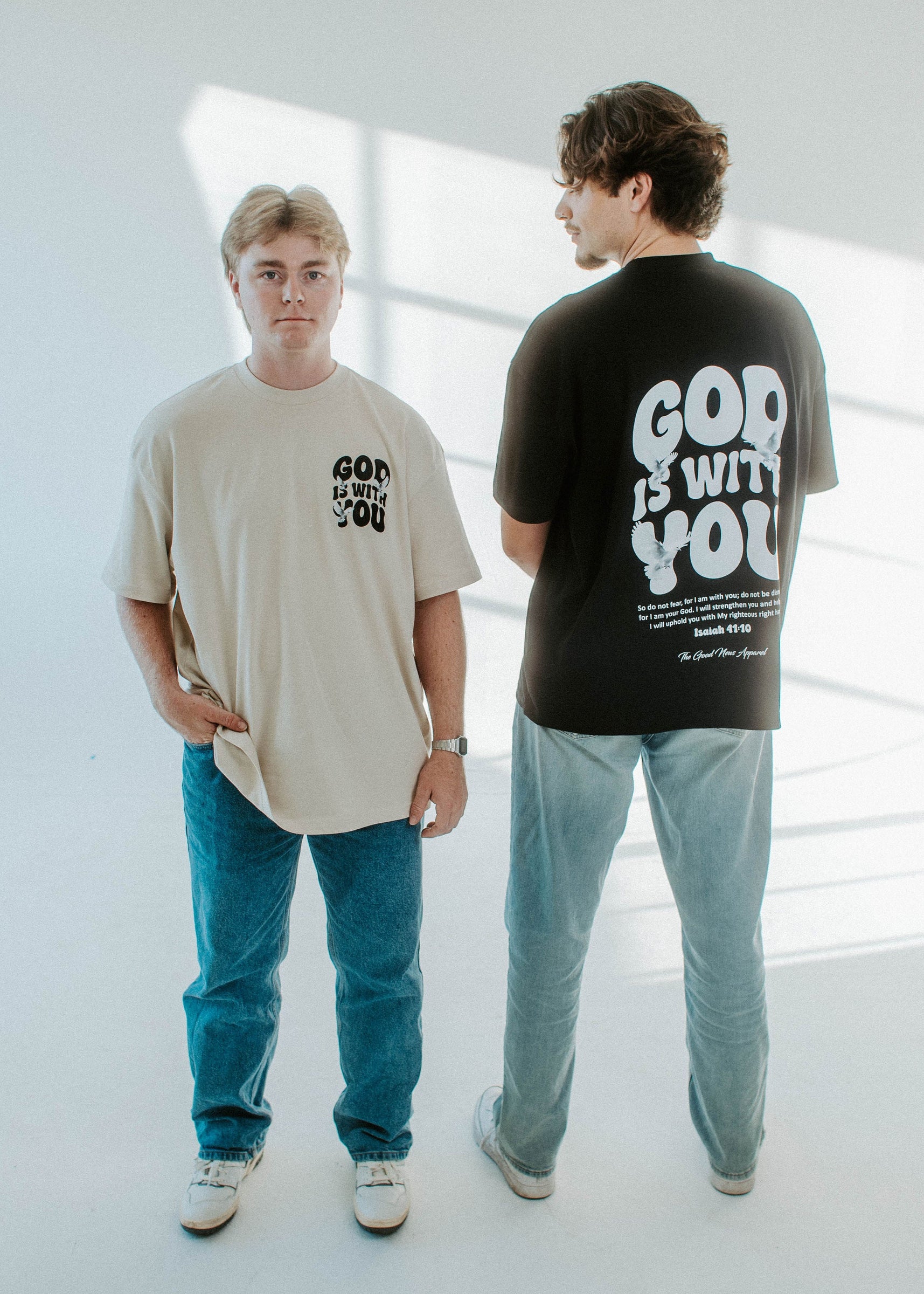 GOD IS WITH YOU TEE IN BLACK
