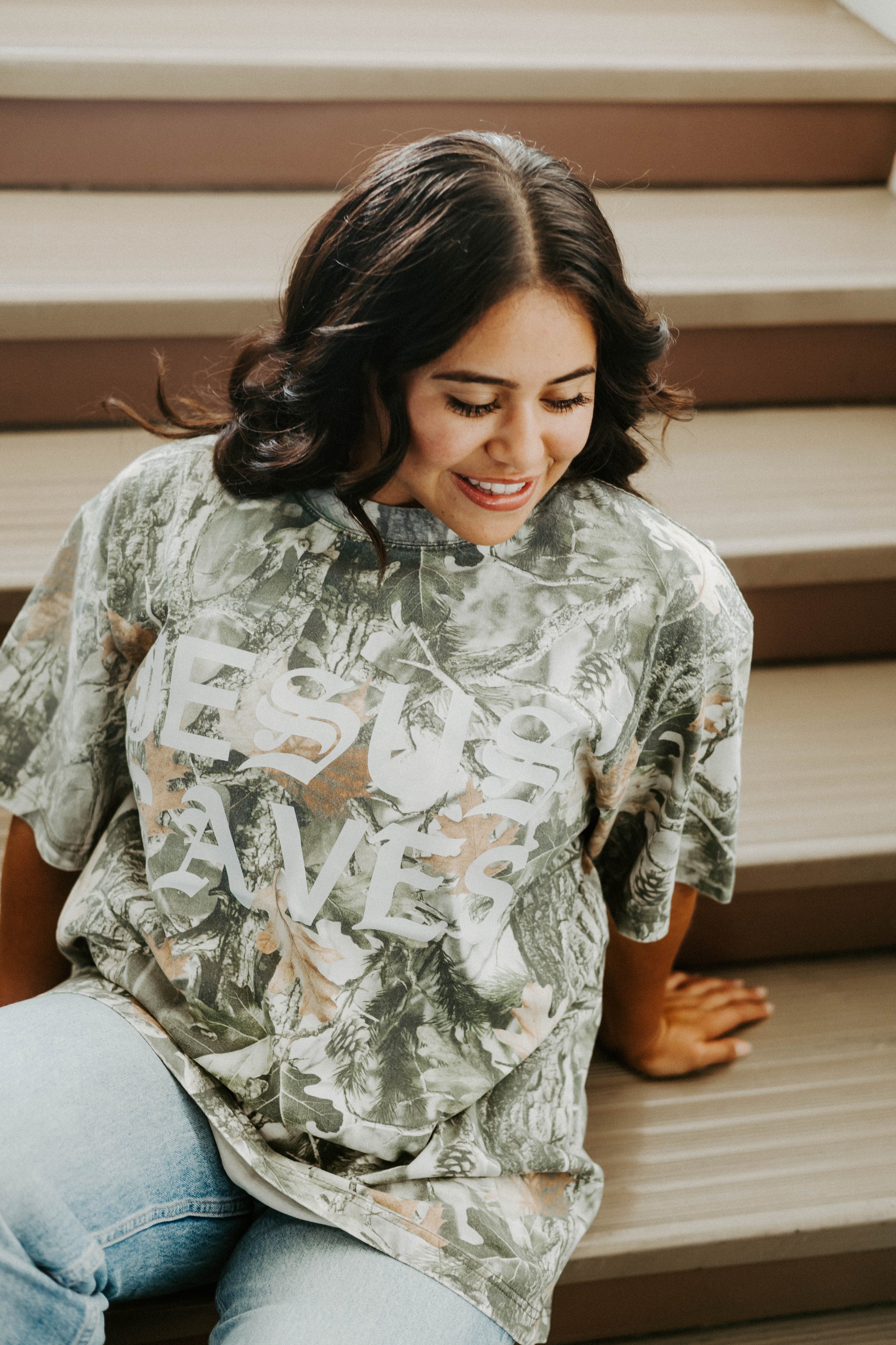 Jesus Saves Unisex Camo Tee