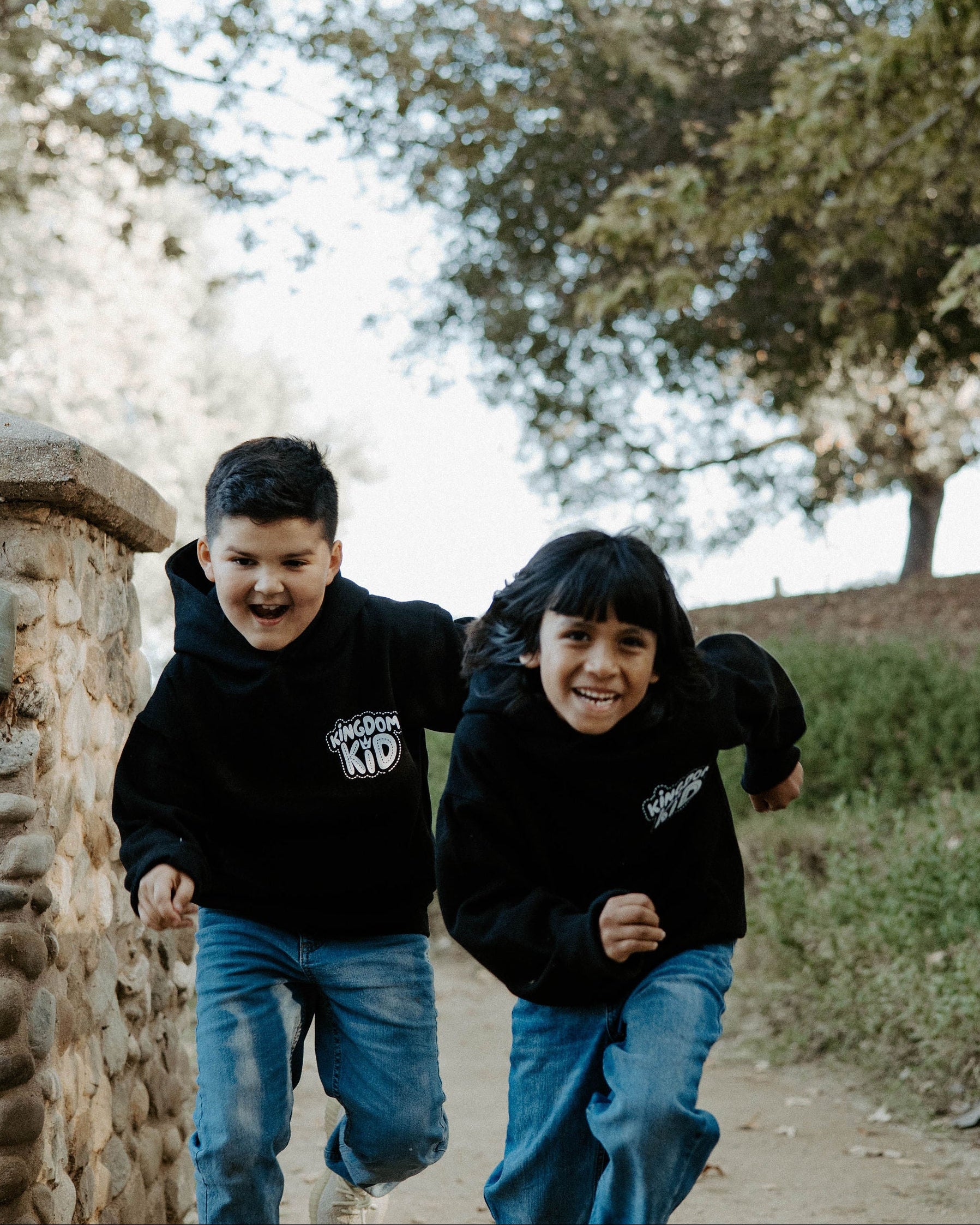 Front of premium beige Christian children’s hoodie — soft, durable, and faith-based.