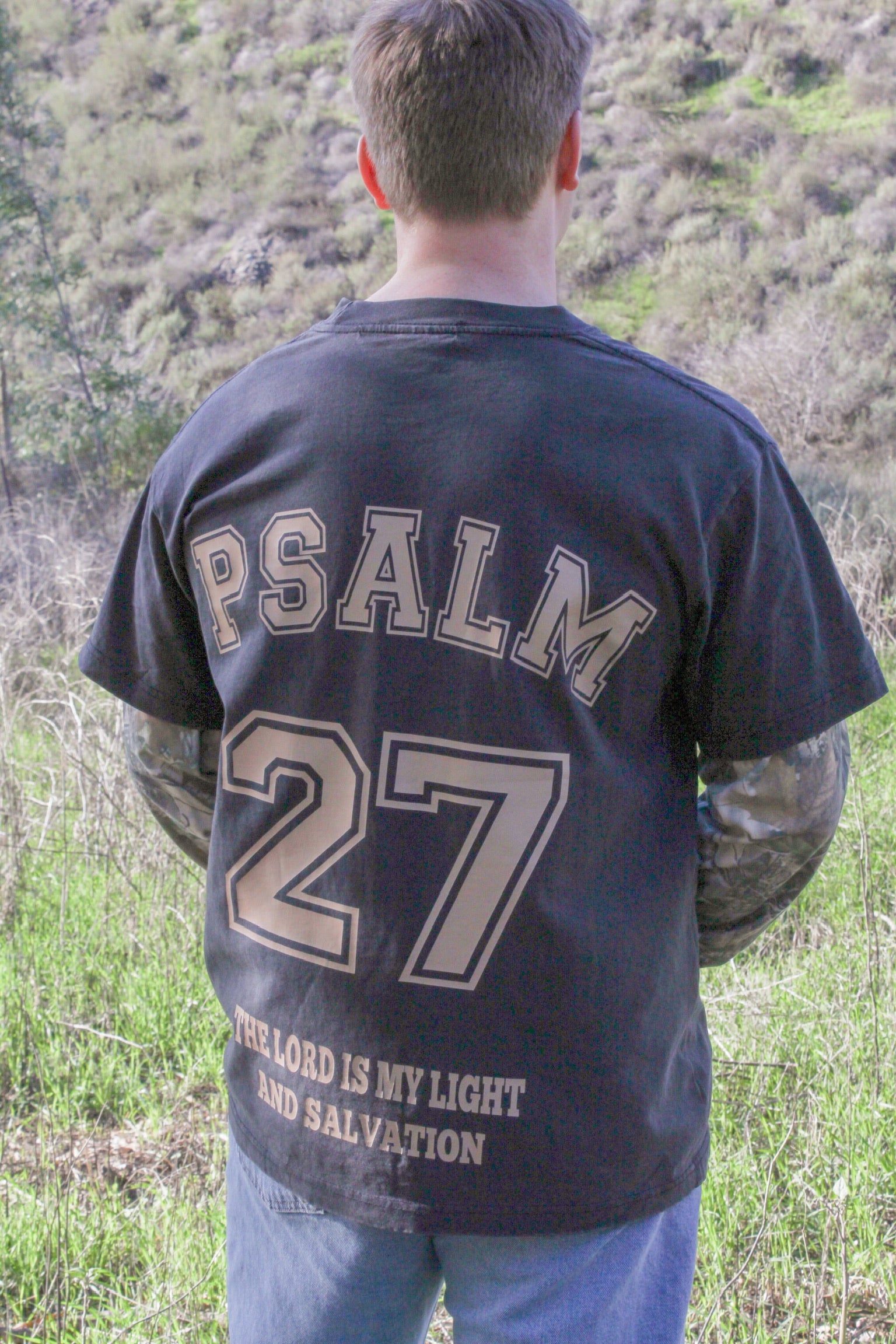 Psalm 27 Oversize Box Long Sleeve Tee
