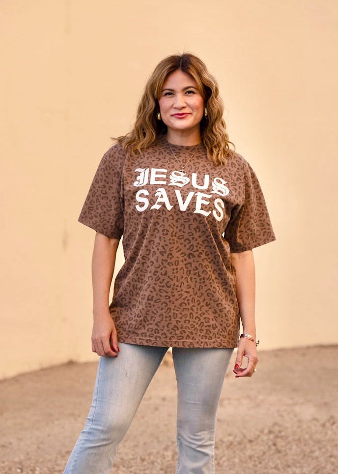Jesus Saves Leopard Unisex